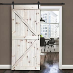 36 in. x 83.5 in. Unfinished K-Bar Solid Core Pine Interior Barn Door Slab Kit