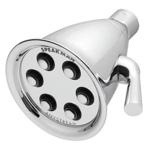 Icon 3-Spray Patterns 2.0 GPM 4.1 in. Wall Mount Low Flow Adjustable Fixed Shower Head in Polished Chrome