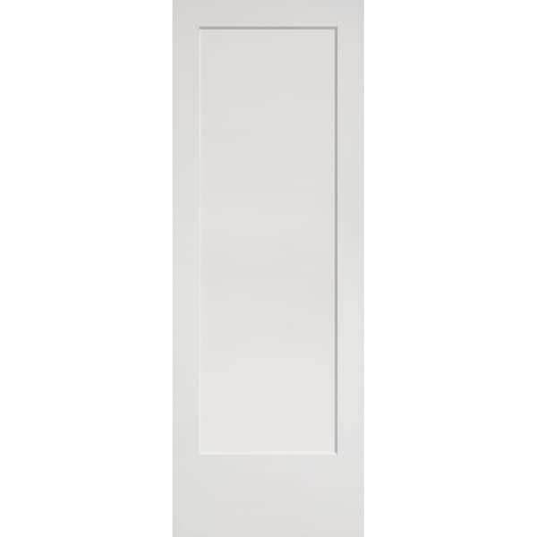 Masonite 30 in. x 84 in. Primed 1-Panel Shaker Flat Panel Solid Wood Interior Barn Door Slab