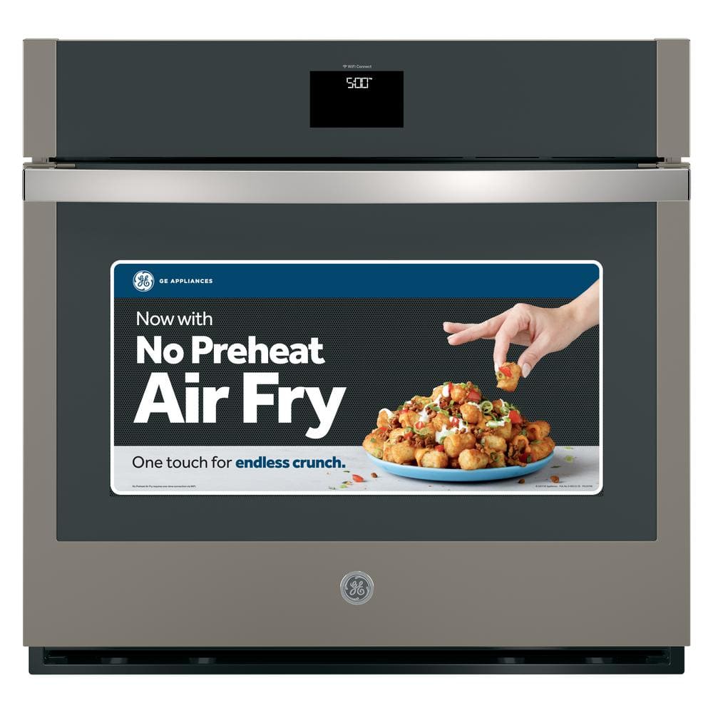 30 in. Single Smart Convection Wall Oven with No-Preheat Air Fry in Slate