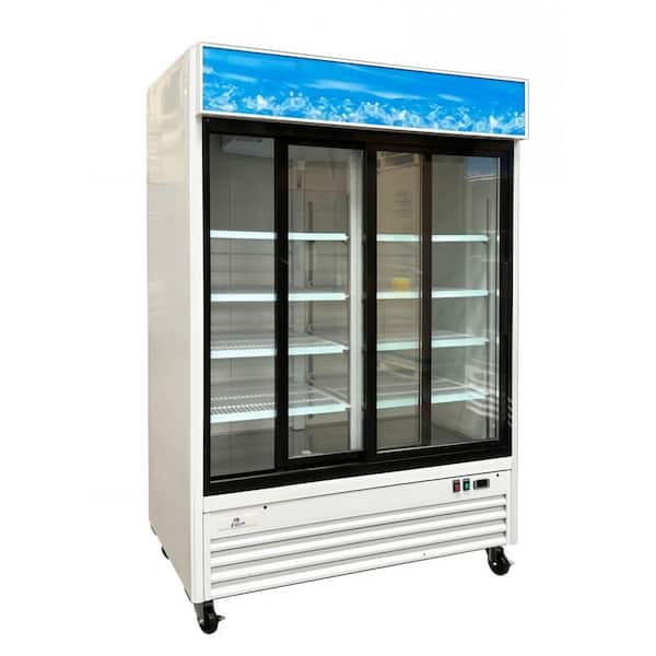SG series 53 in. W 45 cu. ft. Two Sliding Glass Door Reach In Merchandiser Commercial Refrigerator in White