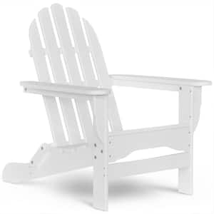 Icon White Non-Folding Plastic Adirondack Chair