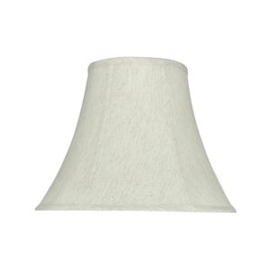 14 in. x 11 in. Linen White Bell Lamp Shade