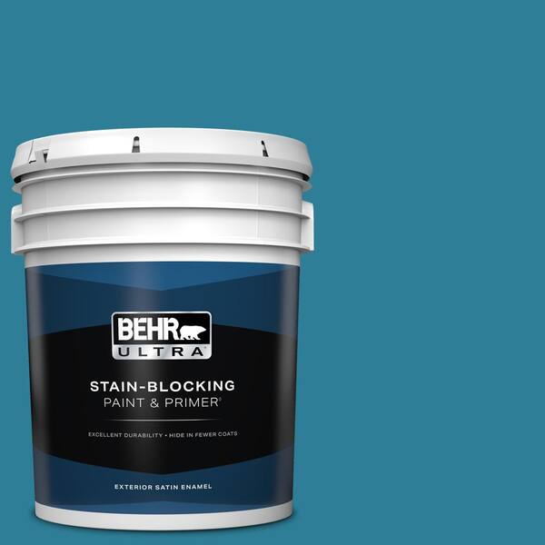 BEHR ULTRA 5 gal. #M480-6 Valley of Glaciers Satin Enamel Exterior Paint & Primer