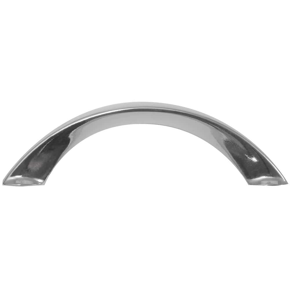 Polished Nickel 3" Modern Bar Cabinet Pull