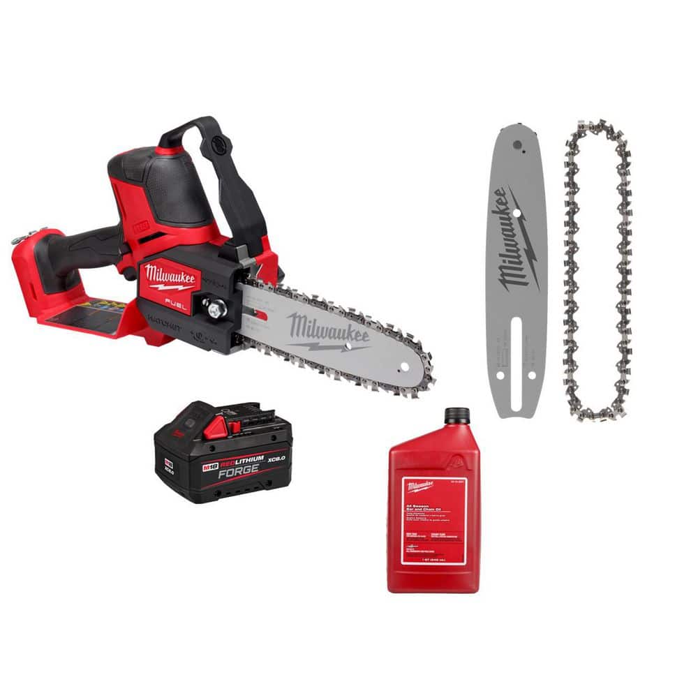 M18 FUEL 18V Brushless Battery 8 in. HATCHET Mini Pruning Chainsaw w/ 8 Ah Battery, 8 in. Bar/Chain Combo, Bar/Chain Oil price history on PriceWatchPro