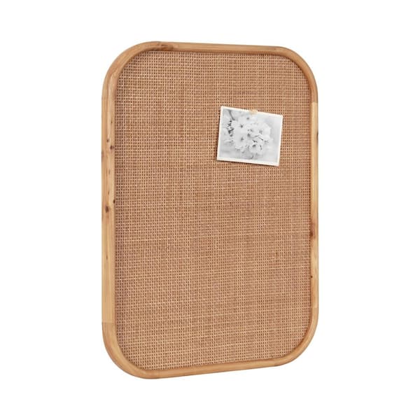Kate and Laurel Planche 26 in. x 20 in. Rustic Brown Wood Framed Memo Board