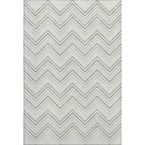 Mayfield Premium Machine Washable Abstract AMF2391 Ivory 9 ft. x 12 ft. Area Rug