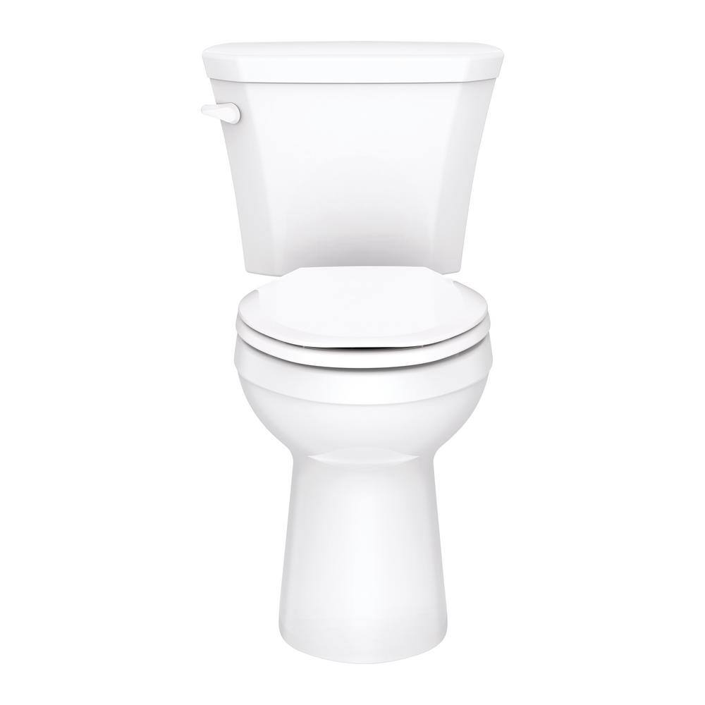 White High Efficiency Two Piece Elongated Toilet