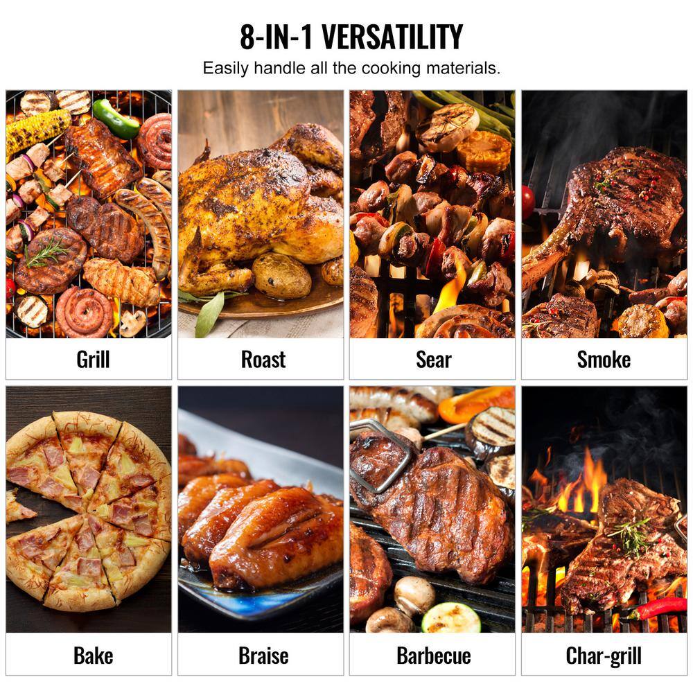 VEVOR 53" Black Heavy Duty Charcoal Grill with Cart