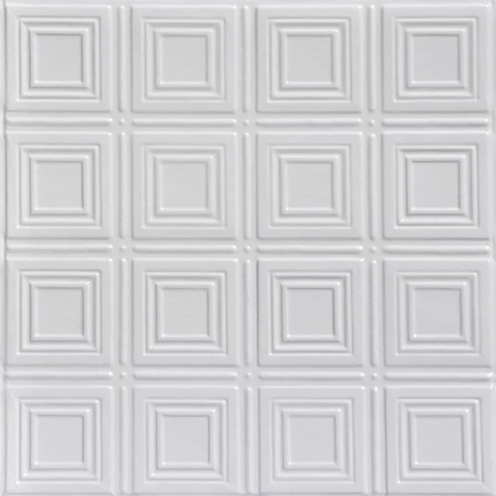 Shanko White 2 ft. x 2 ft. Decorative Lay-in Tin Ceiling Tile (24 sq. ft./case) price history on PriceWatchPro