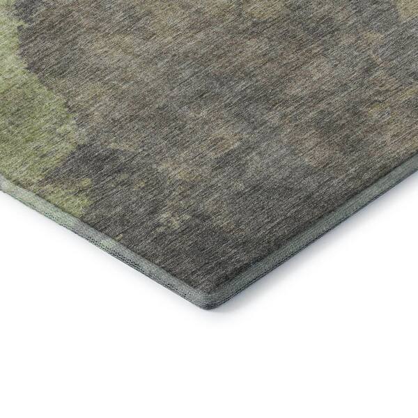Mayfield Premium Machine Washable Abstract AMF1983 Aloe 10 ft. x 14 ft. Area Rug