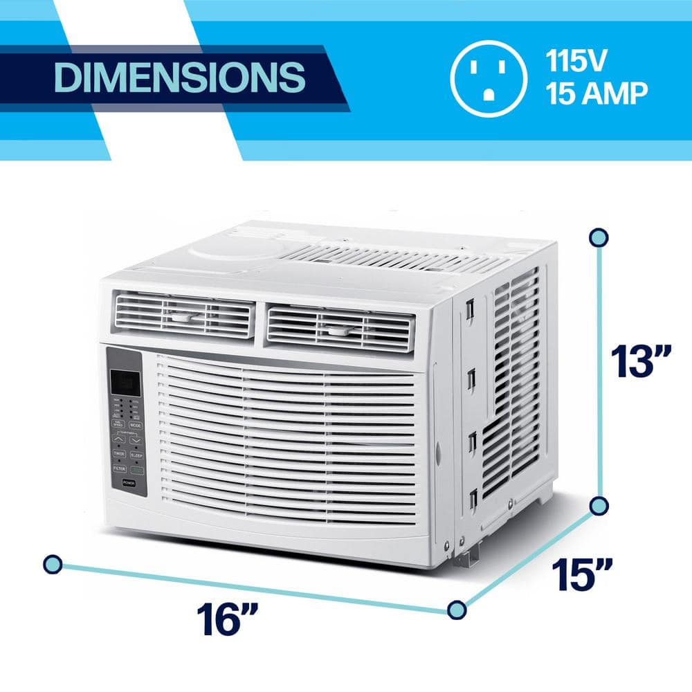 Arctic Wind 6000 BTU White Window Air Conditioner with Remote