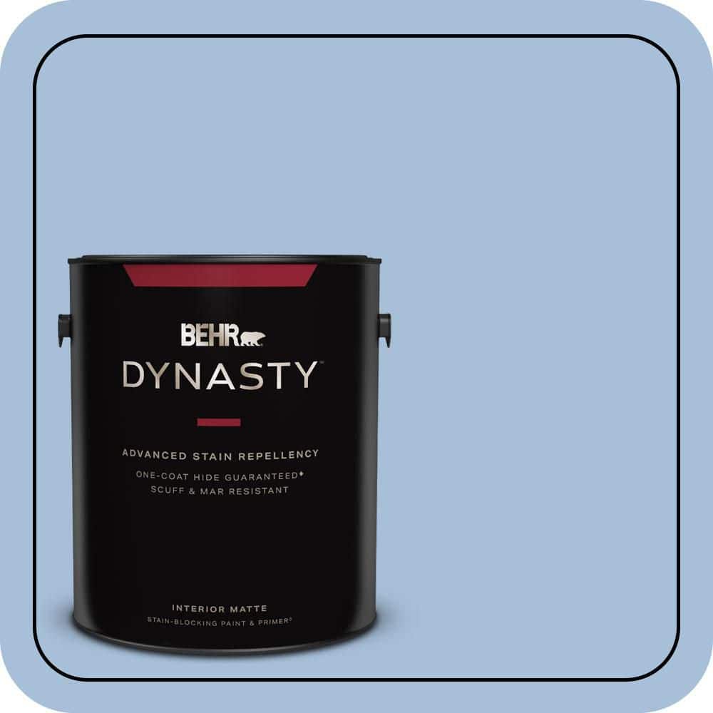 1 gal. #580D-4 Skysail Blue Matte Interior Stain-Blocking Paint & Primer