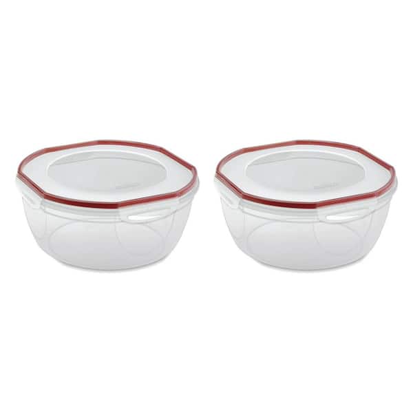 Sterilite Ultra Seal 8.1 qt. Plastic Food Storage Bowl Container (2-Pack)