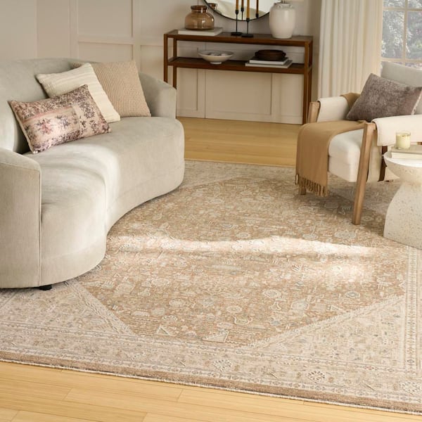 Harbor Mocha 10 ft. x 13 ft. Floral Traditional Area Rug