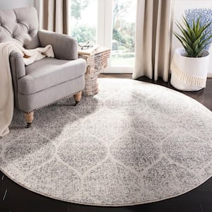 Madison Ivory/Silver 9 ft. x 9 ft. Round Area Rug
