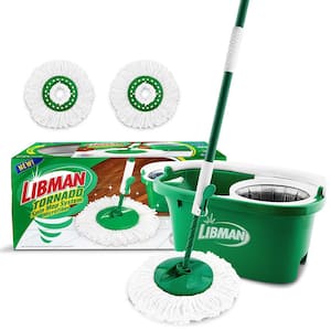 Microfiber Tornado Wet Spin Mop and Bucket Floor Cleaning System with 2 Refills