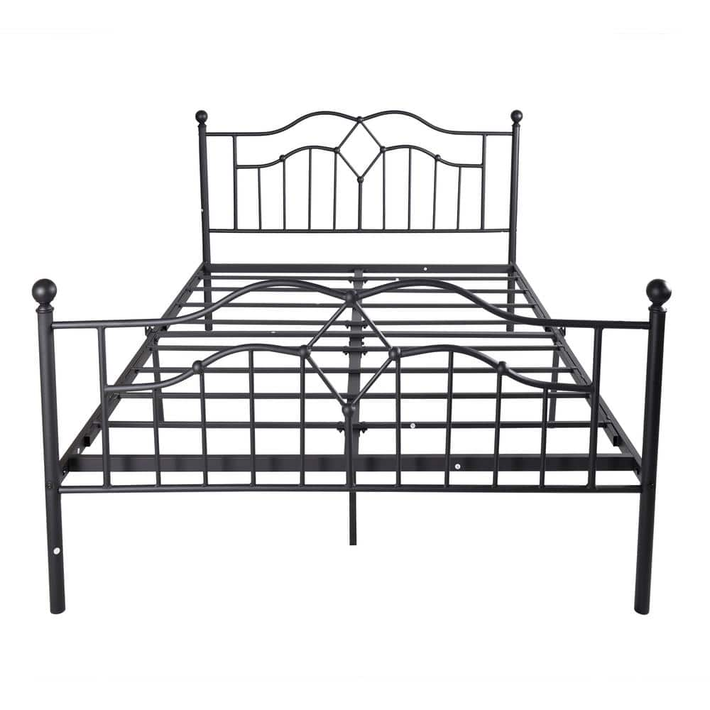 Gzmr Queen Size Black Metal Bed Frame Gz-zhqu-arch - The Home Depot