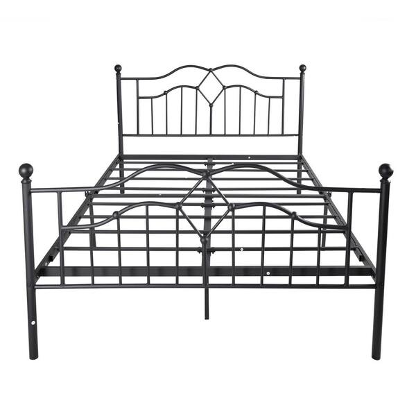 GZMR Queen Size Black Metal Bed Frame GZ-ZHQU-ARCH - The Home Depot