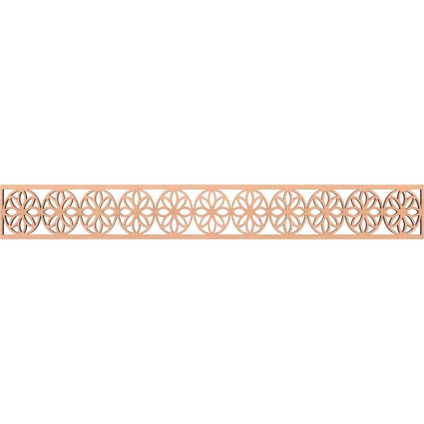 Ekena Millwork Blume Fretwork 0.375 in. D x 46.5 in. W x 6 in. L Alder Wood Panel Moulding