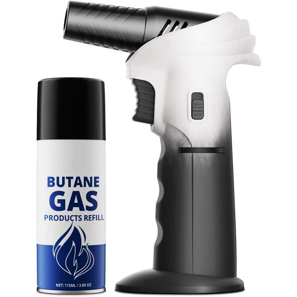 Butane Torch Lighter 115Ml Refillable Kitchen Torch with 0-90° Rotating An
