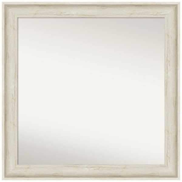 Amanti Art Regal Birch Cream 30.75 in. W x 30.75 in. H Non-Beveled Bathroom Wall Mirror in Cream, White