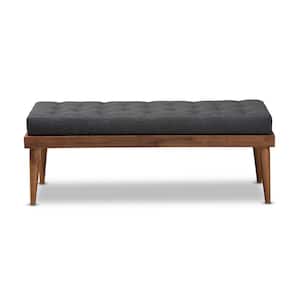 Linus Charcoal and Walnut Bench