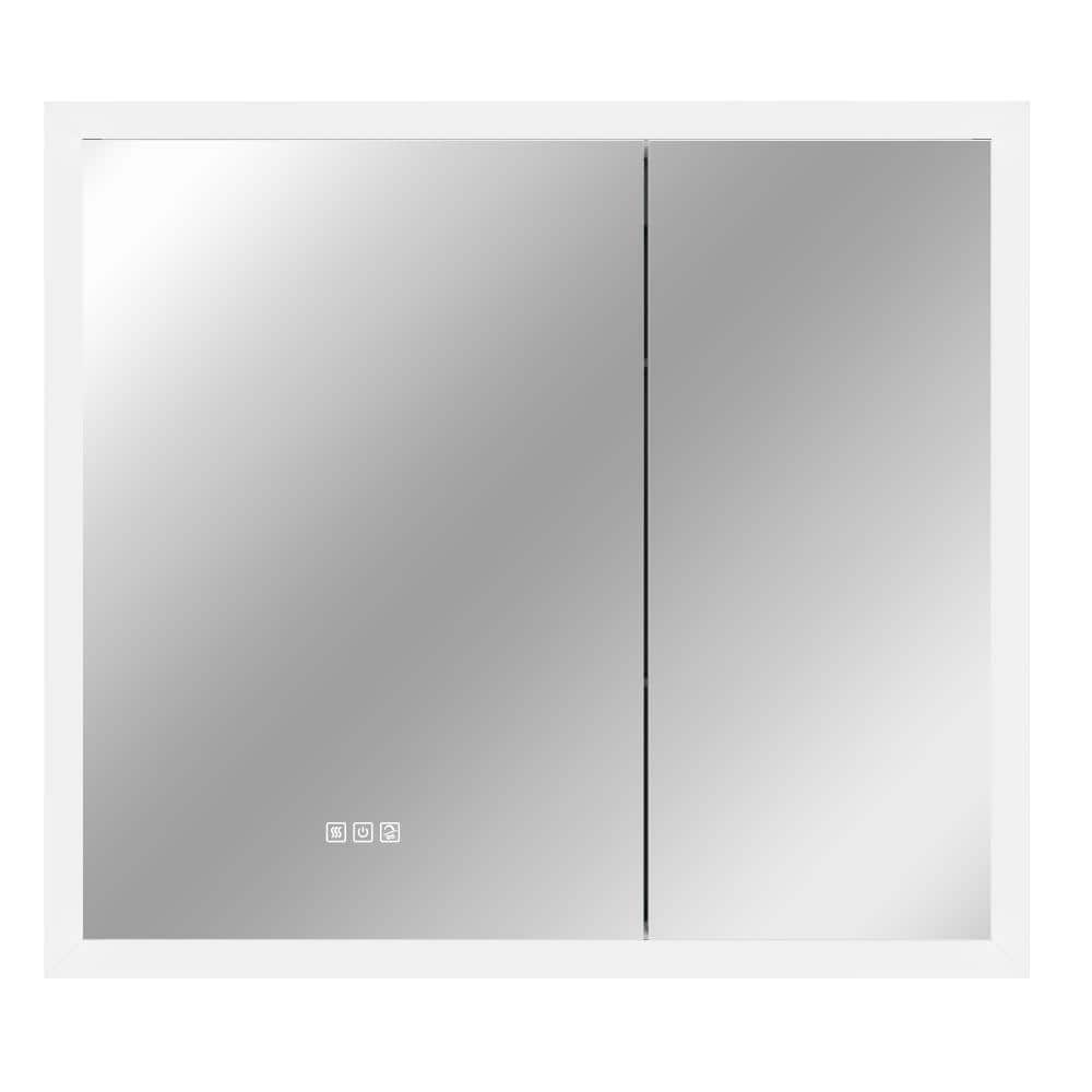 36 in. W x 32 in. H 2-Door LED Bathroom Medicine Cabinet with Mirror USB Outlet Anti-Fog Surface or Recessed price history on PriceWatchPro