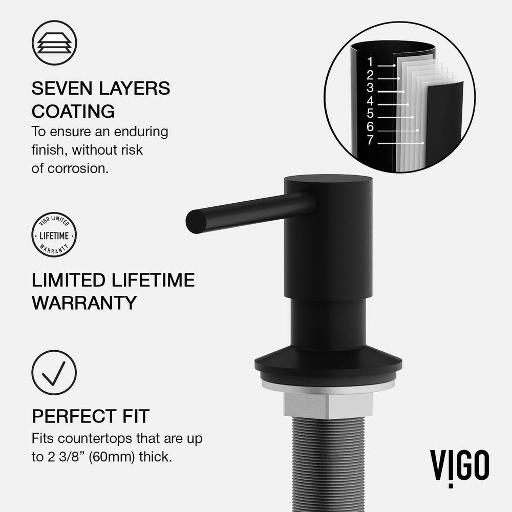 Matte Black Brass Pull-Down Kitchen Faucet with Soap Dispenser