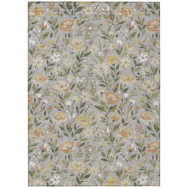 Chantille Machine Washable Indoor/Outdoor Abstract ACN2438 Gray 3 ft. x 4 ft. Area Rug