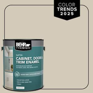 1 gal. Designer Collection #DC-010 Even Better Beige Satin Enamel Interior Cabinet, Door & Trim Paint