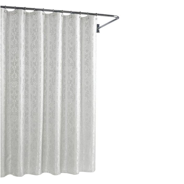 Unbranded Parisian White 72 in. W Shower Curtain