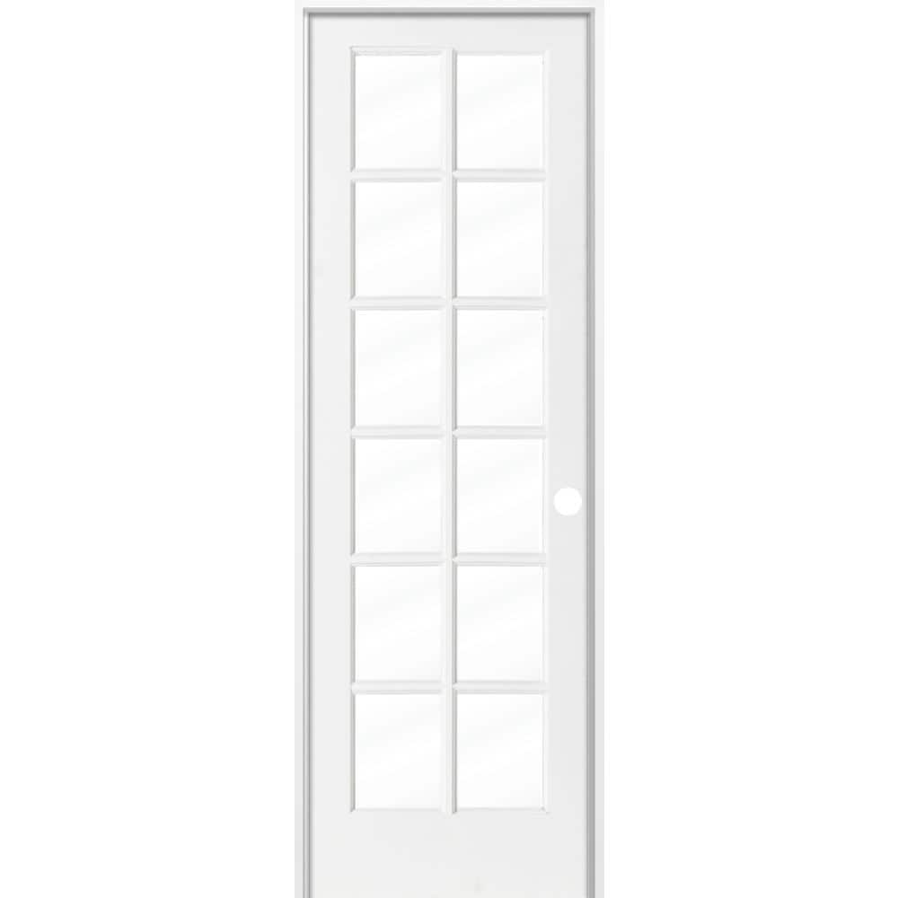 30 in. x 96 in. 12-Lite Solid Hybrid Core MDF Primed Composite Left-Hand Single Prehung Interior Door price history on PriceWatchPro