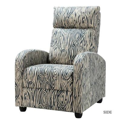 Eleno Indigo Printed Fabric Recliner Chair