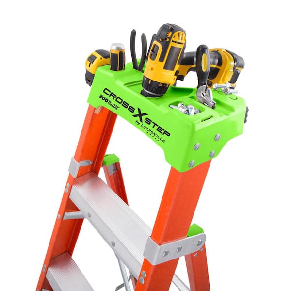 Louisville Ladder 6' Aluminum Step Ladder, 10' Reach, 250 lbs Load  Capacity, W-2112-06S 