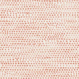 Moire Dots Coral Peel and Stick Wallpaper Sample