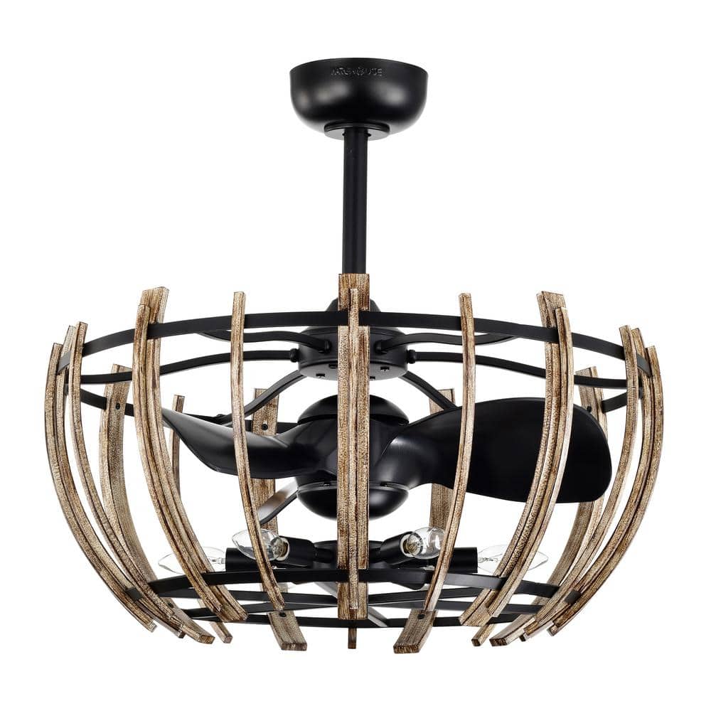 Matthias 26 in. Indoor Black Finish Ceiling Fan with Light Kit and Remote Control Included price history on PriceWatchPro