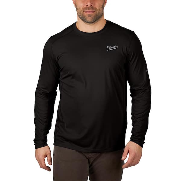 Photo 1 of Men's WORKSKIN X-Large Black Lightweight Performance Long-Sleeve T-Shirt