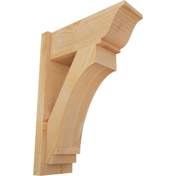 Ekena Millwork 8 in. x 28 in. x 20 in. Douglas Fir Imperial Traditional Rough Sawn Outlooker