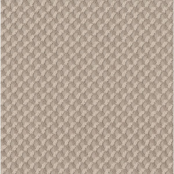 Shaw Exquisite - Ecru Lace - Brown 39.3 oz. Nylon Pattern Installed Carpet