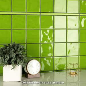 Twist Square Green Kiwi 11-3/4 in. x 11-3/4 in. Ceramic Mosaic Tile (9.8 sq. ft./Case)