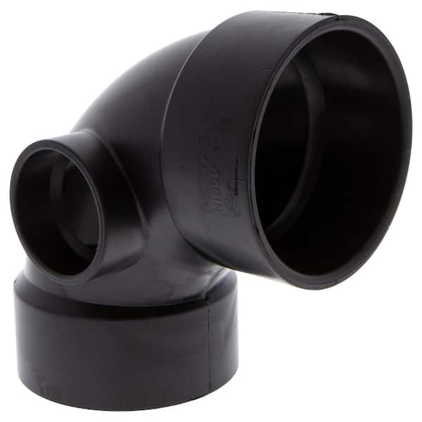 NIBCO 3 in. x 3 in. x 1-1/2 in. ABS 90-Degree All Hub Elbow with Side Inlet