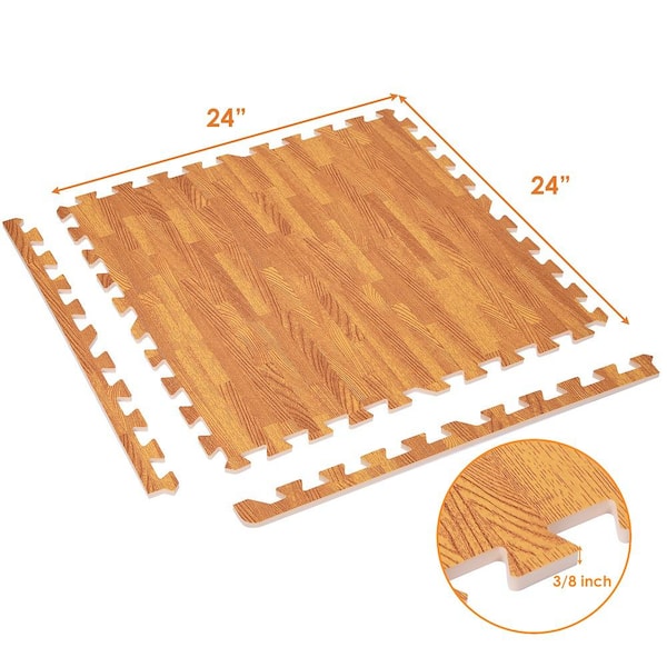 48 sqft orange interlocking foam floor puzzle tiles mat puzzle mat flooring 