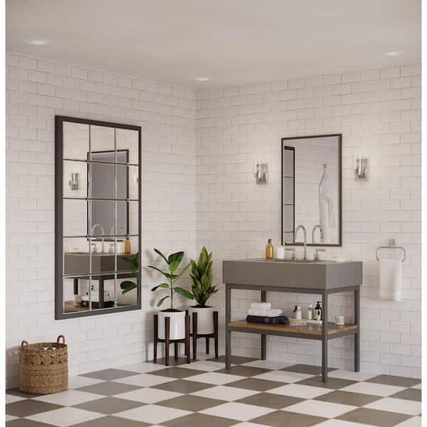 Goodwin Collection 4.5 in. 1-Light Polished Chrome Modern Vanity Light with Clear Glass for Bathroom