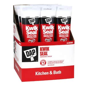 Kwik Seal 5.5 oz. Almond Kitchen and Bath Adhesive Caulk 12-Pack