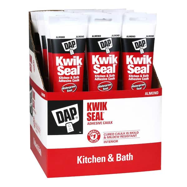 DAP Kwik Seal 5.5 oz. Almond Kitchen and Bath Adhesive Caulk 12-Pack