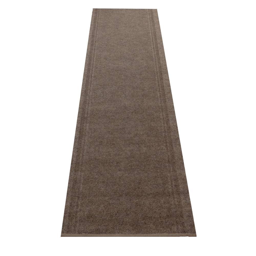Custom Tracker Indoor/Outdoor Hallway Runner Rug 2 ft. 2 in. W x 48 ft. L Beige Polyester Garage Flooring price history on PriceWatchPro