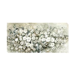 24 in. x 48 in. White Blossom Canvas Wall Art