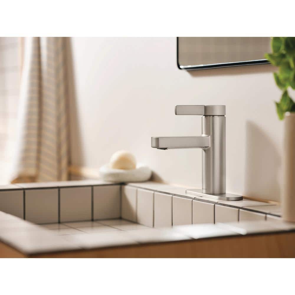 Beric Spot Resist Brushed Nickel Modern Bathroom Faucet
